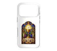 Custodia per iPhone 17 Pro Opera d'arte a mosaico gotico cattolico calice ed eucaristia