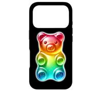 Custodia per iPhone 17 Pro Orsetto gommoso Candy Rainbow