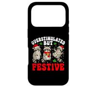 Custodia per iPhone 17 Pro Overstimulated But Festive - Divertente procione Natale Natale