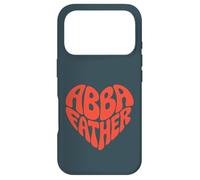 Custodia per iPhone 17 Pro Padre Abba - Tipografia di fede cristiana a forma di cuore