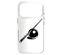Custodia per iPhone 17 Pro Palla da biliardo e stecca Schizzo Carambola Biliardo