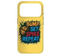 Custodia per iPhone 17 Pro Pallavolo Bump Set Spike Repeat Colorful Corte Energia