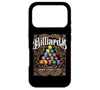 Custodia per iPhone 17 Pro Palline da biliardo stile vintage con giocatore di biliardo