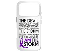 Custodia per iPhone 17 Pro Pancreatic Cancer Warriors I Am The Storm And I Will Survive