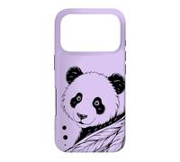 Custodia per iPhone 17 Pro Panda Fiori Piume Line Art Minimalista Splash
