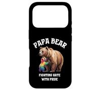Custodia per iPhone 17 Pro Papa Bear Rainbow Cub Fighting Hate Gay Pride Supporto LGBTQ