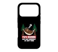 Custodia per iPhone 17 Pro Papa Bear Warning May Nap Suddenly At Any Time