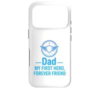 Custodia per iPhone 17 Pro Papà, il mio primo eroe per sempre, design con citazione di
