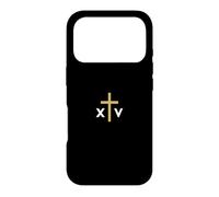 Custodia per iPhone 17 Pro Papa Leone XIV numero romano con Croce sottile Gesù