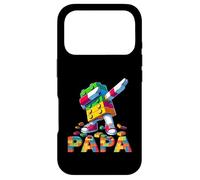 Custodia per iPhone 17 Pro PAPA Master Builder Dabbing Building Blocks Father's Day Fun