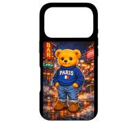 Custodia per iPhone 17 Pro Paris Teddy Bear Street Stories Illustration Graphic Designs