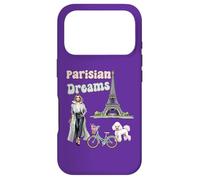 Custodia per iPhone 17 Pro Parisian Dreams, Torre Eiffel, cane e bicicletta, Love Paris