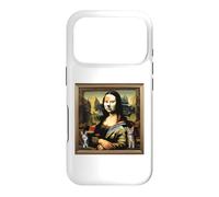 Custodia per iPhone 17 Pro Parodia gatta Mona Lisa - Arte classica con ironia