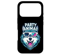 Custodia per iPhone 17 Pro Party Animal Wolf with 3D Glasses Funny Rave Graphic