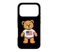 Custodia per iPhone 17 Pro Patriotic Teddy Bear USA Flag Illustration Graphic Cartoon