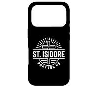 Custodia per iPhone 17 Pro Patrono cattolico Sant'Isidoro Prega per noi Croce