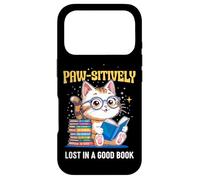Custodia per iPhone 17 Pro Paw-sitively Lost in a Good Book Cute Reading Cat