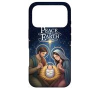 Custodia per iPhone 17 Pro Peace on Earth Elegant Nativity Christmas Art
