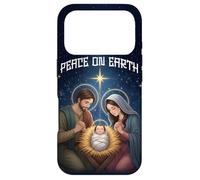 Custodia per iPhone 17 Pro Peace on Earth Modern Anime Nativity Scene Art