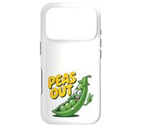 Custodia per iPhone 17 Pro Peas Out - Divertente gioco di parole a forma di pisello con scritta «Peas Out Giving Peace»