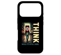 Custodia per iPhone 17 Pro Pensa mentre è ancora legale Cyberpunk Dystopian Anti Woke