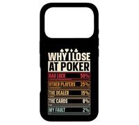 Custodia per iPhone 17 Pro Perché perdo al poker divertente gioco d'azzardo scherzo amante del gioco di carte