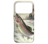 Custodia per iPhone 17 Pro Pescatore Pesca a Mosca per Arcobaleno Trota Pesce in un Fiume