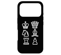 Custodia per iPhone 17 Pro Pezzi Degli Scacchi Neri Icone Simboli Sport Mentale