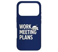 Custodia per iPhone 17 Pro Piani di riunione di lavoro Umorismo dell'ufficio delle pecore assonnate