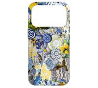 Custodia per iPhone 17 Pro Piastrella Mediterranea E Limone Blu Giallo Mare Italiano Estate