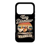 Custodia per iPhone 17 Pro Piccolo Dinosaur Wrangler Divertente Pollo Agricoltore Retro