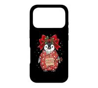 Custodia per iPhone 17 Pro Pinguino Babbo Natale carta regalo regalo Holly pigna
