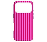 Custodia per iPhone 17 Pro Pink and Hot Pink Vertical Stripes Trendy Lines Girly