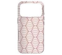 Custodia per iPhone 17 Pro Pink Beige Wave Curve Shell Art Nouveau Geometric Pattern