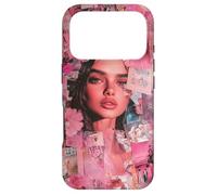 Custodia per iPhone 17 Pro Pink Collage Aesthetic Flowers Girl Art Vibes sognante