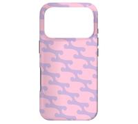 Custodia per iPhone 17 Pro Pink Pastel Purple Curls Wavy Curves Connect Playful Pattern