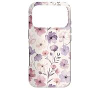 Custodia per iPhone 17 Pro Pink Purple Flower Watercolour Floral Wildflower Cute