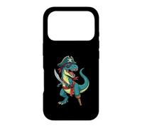 Custodia per iPhone 17 Pro Pirate Dinosaur T Rex - Costume pirata Buccaneer Jolly Roger