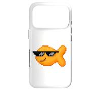 Custodia per iPhone 17 Pro Pixelated Goldfish Cracker con occhiali da sole Thug Pixel