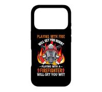 Custodia per iPhone 17 Pro Playing With A Firefighter Funny Fireman Fighters Lovers