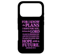 Custodia per iPhone 17 Pro Poiché io conosco la speranza e il futuro Geremia 29:11 Versetto della Bibbia Signore