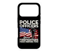Custodia per iPhone 17 Pro Police Officers Because Firefighters Need Heroes USA Flag
