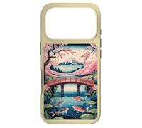 Custodia per iPhone 17 Pro Ponte Koi Sakura Monte Fuji Tramonto