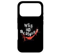 Custodia per iPhone 17 Pro Poster meme "Why So Serious Joker" con citazione di Batman Villain