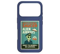 Custodia per iPhone 17 Pro Poster retrò del pilota di linea aerea Roswell Alien UFO Airways