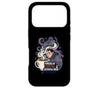 Custodia per iPhone 17 Pro Powered By Coffee & Existential Dread Funny Tired Design