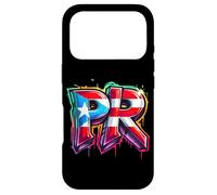Custodia per iPhone 17 Pro PR Graffiti, bandiera di Porto Rico, vernice spray per street art, divertente e cool