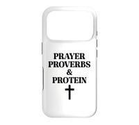 Custodia per iPhone 17 Pro Prayer Warrior Proverbs & Protein Shakes Jesus Weights Faith