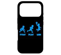 Custodia per iPhone 17 Pro Pregare Gioca Vincere Giocatore di Basket Kid Cristianesimo Fede