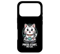 Custodia per iPhone 17 Pro Premere Start Pet Cat Gamer Console